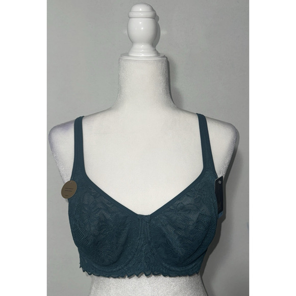 Wacoal 38C Soft Sense Bra & Medium Hipster Panty  Set Intimate Feminine Lace - Picture 2 of 12